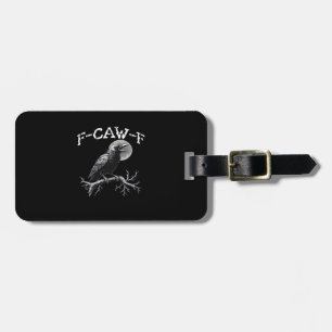 Etiqueta Para Maletas Cuervo F-Caw-F Pájaro Divertido Retro Clásico