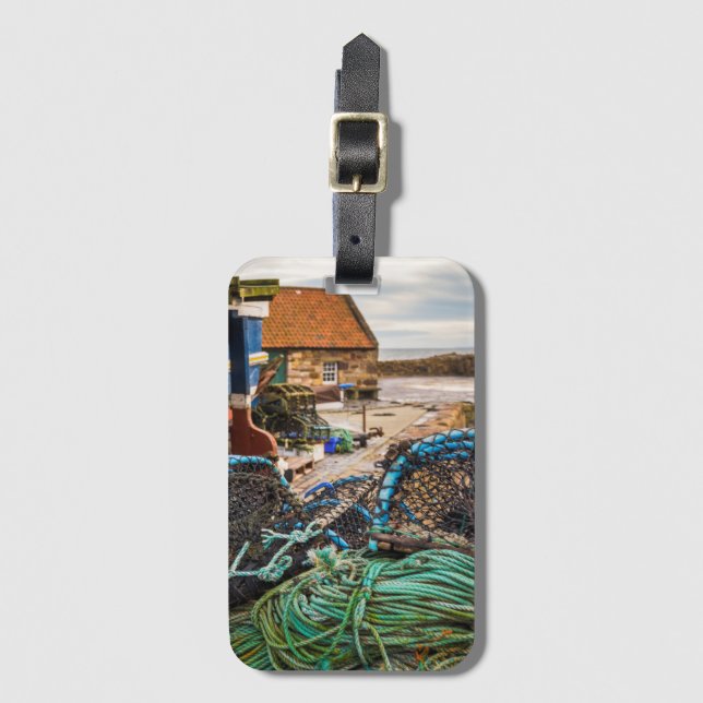 Etiqueta Para Maletas Cuestas Y Ollas De Bogavante| Pittenweem, Escocia (Anverso vertical)