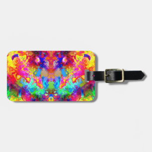 Etiqueta Para Maletas Cuidada colorida almohada abstracta de lanzamiento