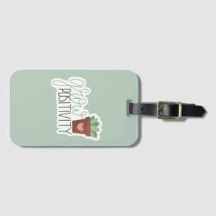 Etiqueta Para Maletas Cultiva la Positividad - Diseño de Caligrafía Insp