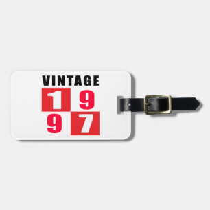 Etiqueta Para Maletas Cumpleaños 1997 del vintage
