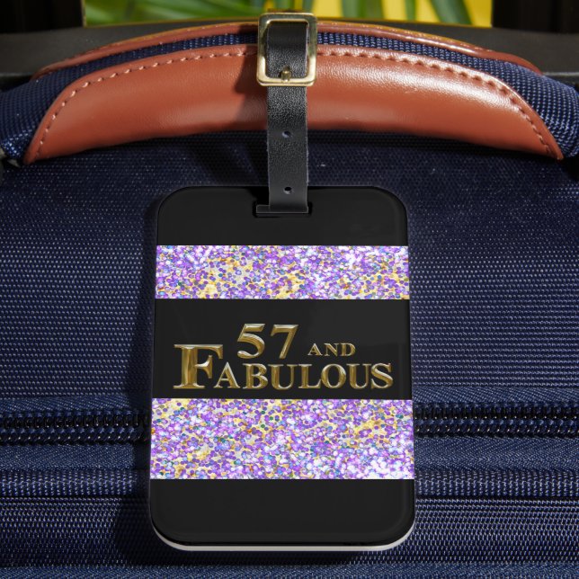 Etiqueta Para Maletas Cumpleaños número 57 (Anverso In situ 2)