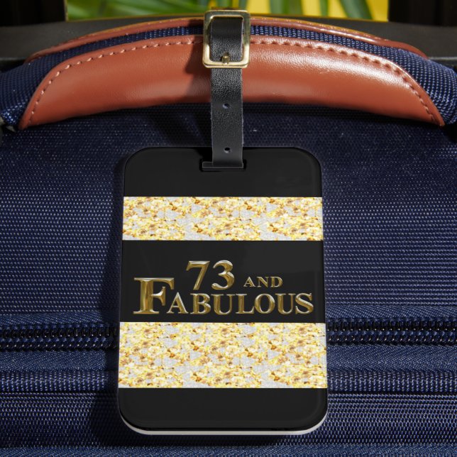 Etiqueta Para Maletas Cumpleaños número 73 (Anverso In situ 2)