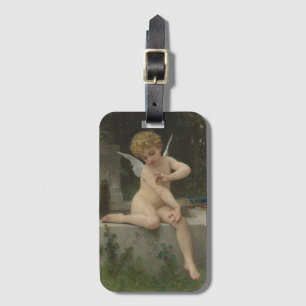 Etiqueta Para Maletas Cupido con mariposa (por Bouguereau)