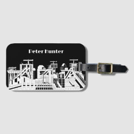 Etiqueta Para Maletas Custom Industrial Metallurgical Combine Silhouette