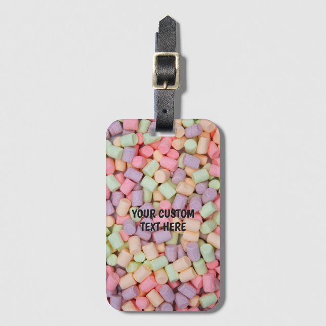 Etiqueta Para Maletas Custom Text Marshmallows (Anverso vertical)