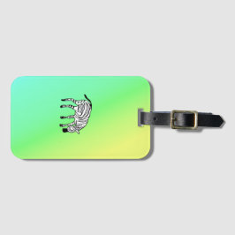 Etiqueta Para Maletas Cute and Happy Kenya Zebra Birthday