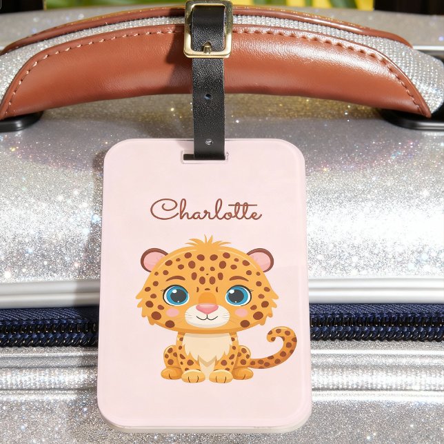 Etiqueta Para Maletas Cute Baby Leopard Safari Animal Kids (Subido por el creador)