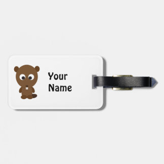 Etiqueta Para Maletas Cute Beaver