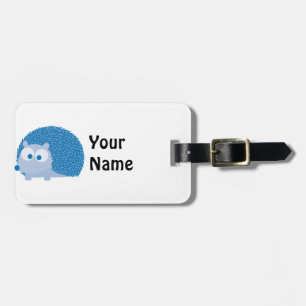 Etiqueta Para Maletas Cute Blue Hedgehog