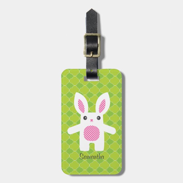 Etiqueta Para Maletas Cute Bunny Hug  (Frente Vertical)