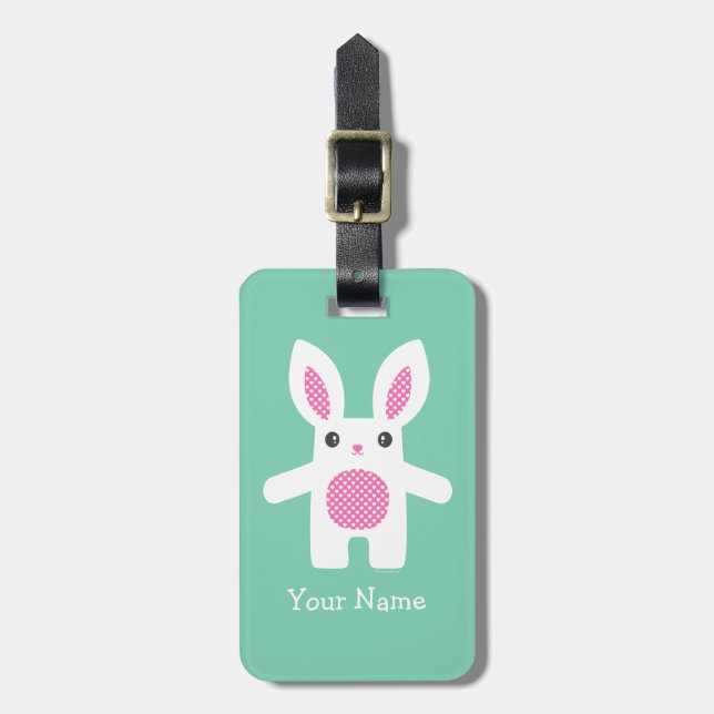 Etiqueta Para Maletas Cute Bunny Hug  (Frente Vertical)