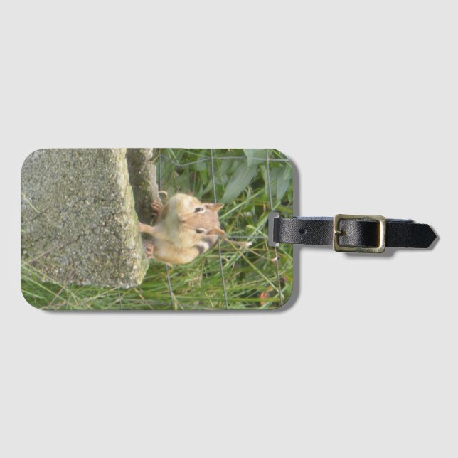 Etiqueta Para Maletas Cute Chipmunk (Anverso horizontal)