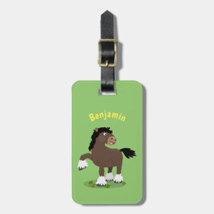 Etiqueta Para Maletas Cute Clydesdale personalizado de caballo ilustraci
