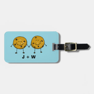 Etiqueta Para Maletas Cute Cookie Couple Personalizada