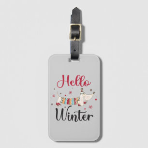 Etiqueta Para Maletas Cute Dog Hello Winter