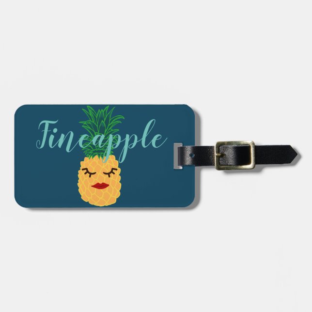 Etiqueta Para Maletas Cute Fineapple (Frente Horizontal)