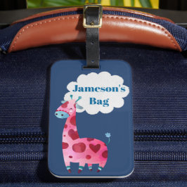 Etiqueta Para Maletas Cute Giraffe Kids
