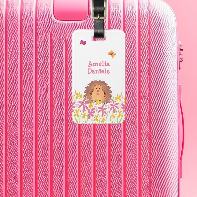 Etiqueta Para Maletas Cute Hedgehog personalizado (Subido por el creador)