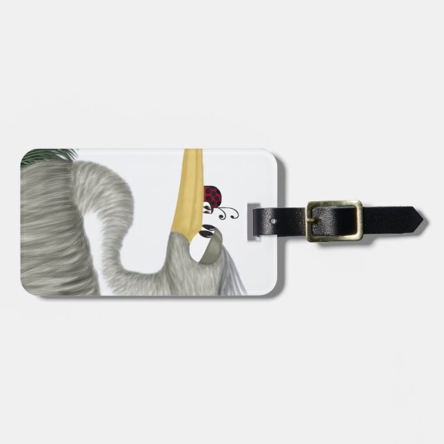Etiqueta Para Maletas Cute Heron y Ladybug (Frente Horizontal)