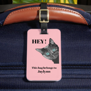 Etiqueta Para Maletas Cute HEY Cat