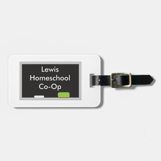 Etiqueta Para Maletas Cute Homeschool Co Op (Frente Horizontal)