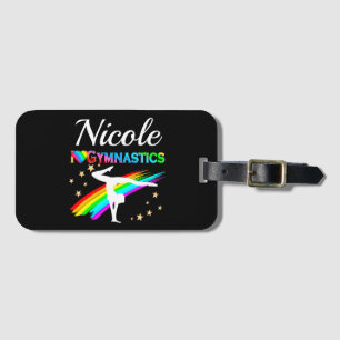 ETIQUETA PARA MALETAS CUTE I LOVE GIMNASTICS DISEÑO PERSONALIZADO