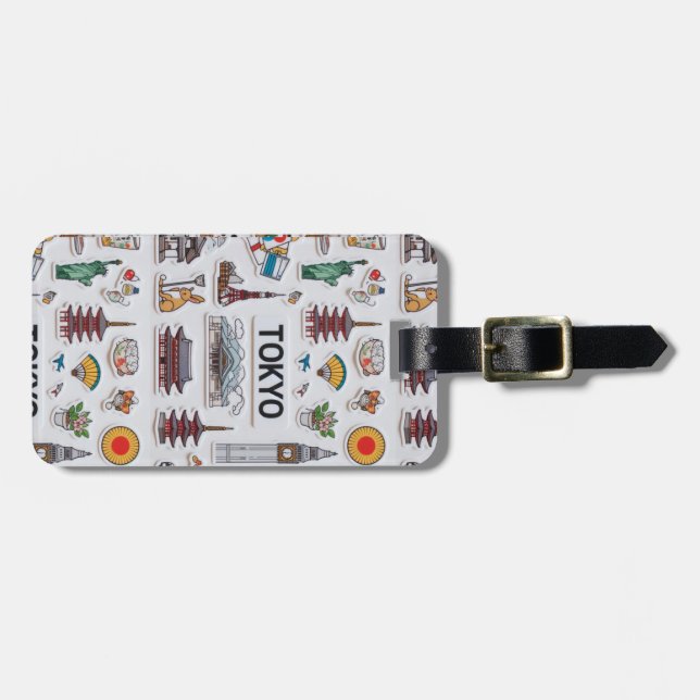 Etiqueta Para Maletas Cute Japan Icons: Sticker Pack Adventure (Frente Horizontal)