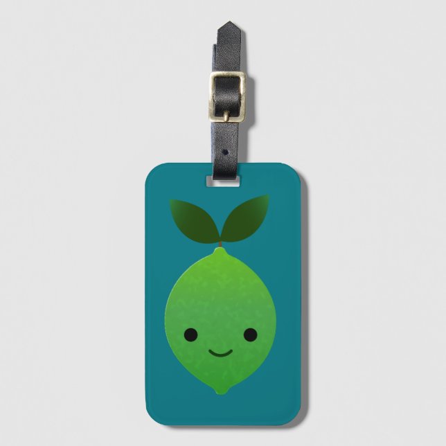Etiqueta Para Maletas Cute Kawaii Lime (Anverso vertical)