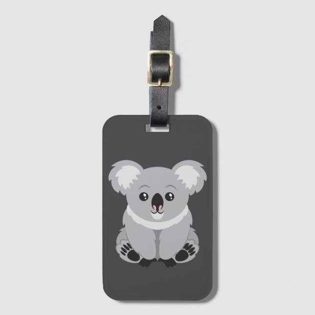 Etiqueta Para Maletas Cute Koala Bear (Anverso vertical)
