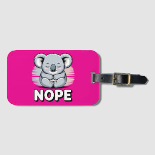 Etiqueta Para Maletas Cute Koala Durmiendo “No” Dibujo Animado Divertido