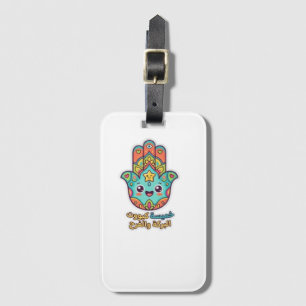 Etiqueta Para Maletas Cute pegatina de mano de Hamsa marroquí Kawaii