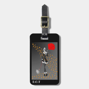 Etiqueta Para Maletas Cute Personalizado Autumn Dog Walk Luaggtag