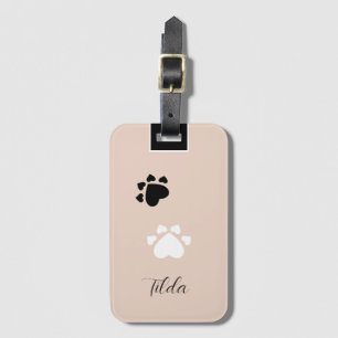 Etiqueta Para Maletas Cute Puppy Hearw Personalizado