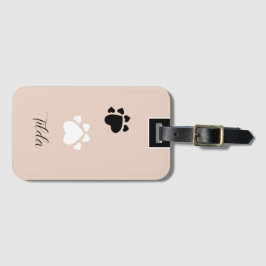 Etiqueta Para Maletas Cute Puppy Hearw Personalizado