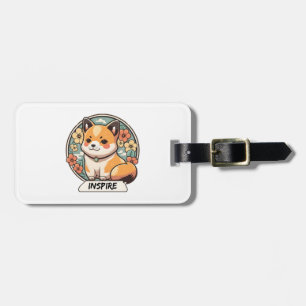 Etiqueta Para Maletas Cute Shiba Inu Pup