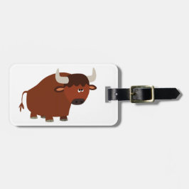 Etiqueta Para Maletas Cute Shy Personalizado Bull