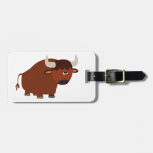 Etiqueta Para Maletas Cute Shy Personalizado Bull