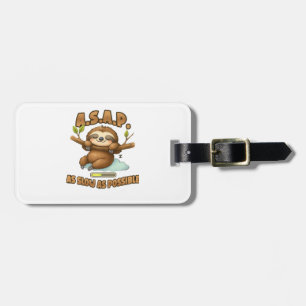 Etiqueta Para Maletas Cute Sloth ASAP � Tan Lento Como Sea Posible Camis