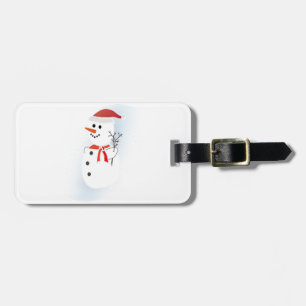 Etiqueta Para Maletas Cute Snowman