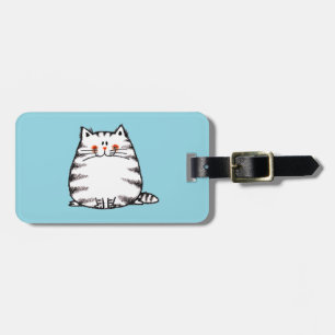 Etiqueta Para Maletas Cute Tabby Cat - Kawaii gatito para los amantes de