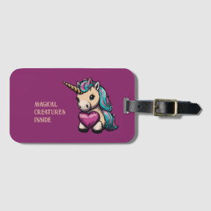 Etiqueta Para Maletas Cute unicornio