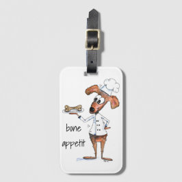 Etiqueta Para Maletas Cute Whimsical Dog Chef
