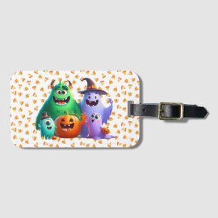 Etiqueta Para Maletas Cute y Guay, monstruos de Halloween