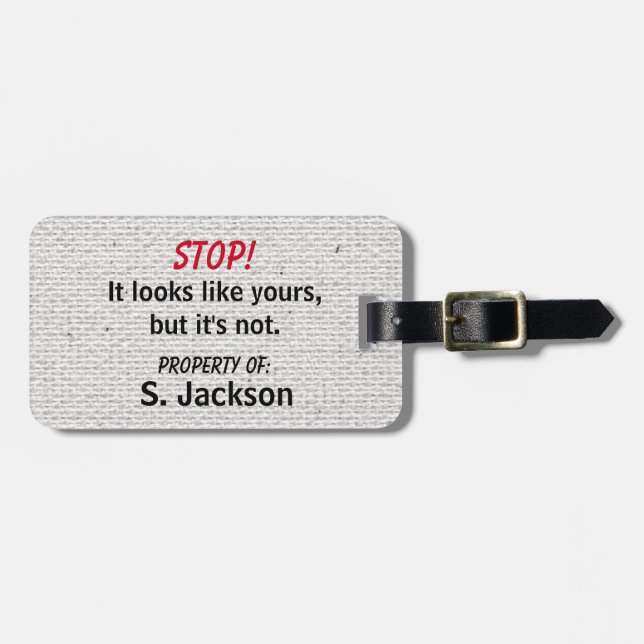 Etiqueta Para Maletas Cuto y gracioso (Frente Horizontal)