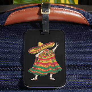 Etiqueta Para Maletas Dabbing Mexican Poncho Cinco De Mayo Fiesta Fiesta