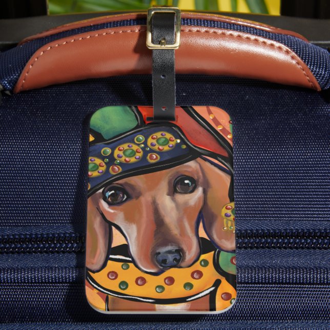 ETIQUETA PARA MALETAS DACHSHUND (Anverso In situ 2)