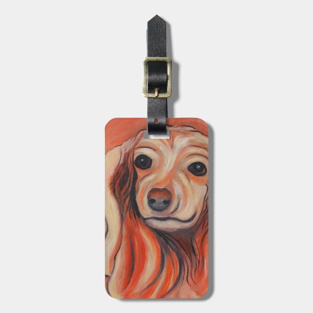 Etiqueta Para Maletas Dachshund (Frente Vertical)