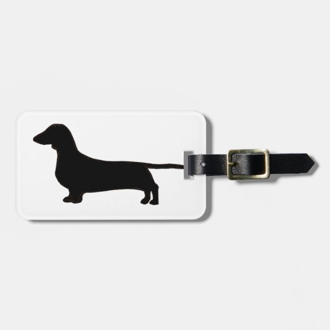 Etiqueta Para Maletas dachshund (Frente Horizontal)