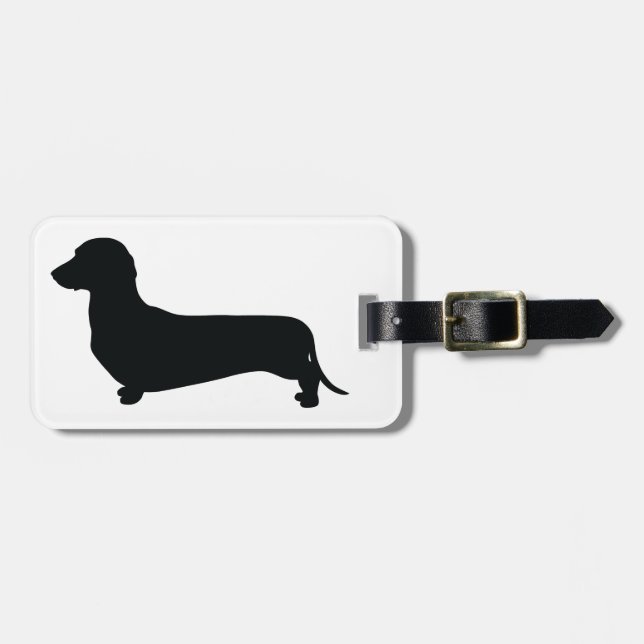Etiqueta Para Maletas Dachshund básico (Frente Horizontal)